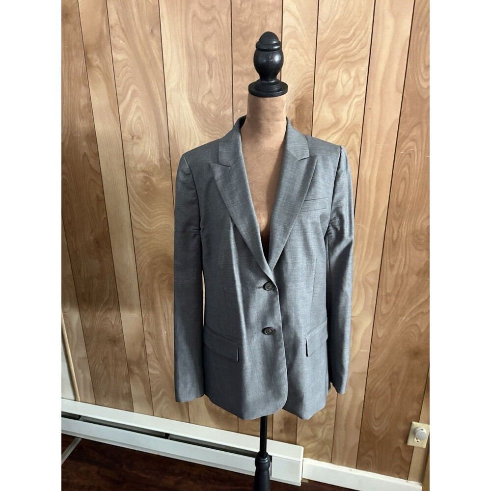J Crew J.Crew Women’s Gray Blazer Jacket Size Medium Wool Blend Long Sleeve EUC